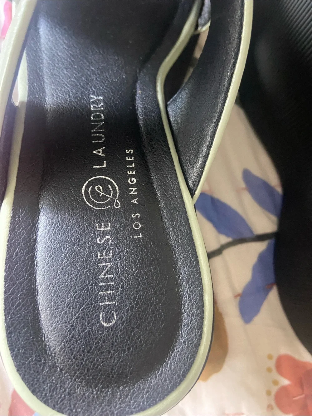 Chinese Laundry Mint Slide Wedge Mules with Silver Ring Zip 6.5
